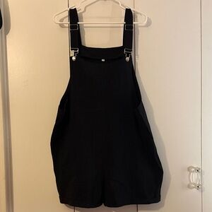 Black Short Overalls Romper